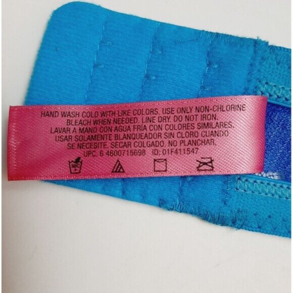 FRUIT OF THE LOOM Bra Floral Lace & Molded Cups Blue Sz 42C - Picture 14 of 14